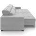 Sofá Retrátil Reclinável Para Sala de Estar Living 290cm Clara M03 Veludo Cinza - Lyam Decor