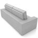 Sofá Retrátil Reclinável Para Sala de Estar Living 290cm Clara M03 Veludo Cinza - Lyam Decor