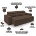 Sofá Retrátil Reclinável Para Sala de Estar Living 290cm Clara M03 Veludo Marrom - Lyam Decor