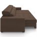 Sofá Retrátil Reclinável Para Sala de Estar Living 290cm Clara M03 Veludo Marrom - Lyam Decor