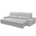 Sofá Retrátil Reclinável Para Sala de Estar Living 290cm Dimas F04 Bouclê Cinza - Lyam Decor