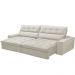 Sofá Retrátil Reclinável Para Sala de Estar Living 290cm Dimas F04 Veludo Bege - Lyam Decor