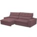 Sofá Retrátil Reclinável Para Sala de Estar Living 290cm Dimas F04 Veludo Lilás - Lyam Decor