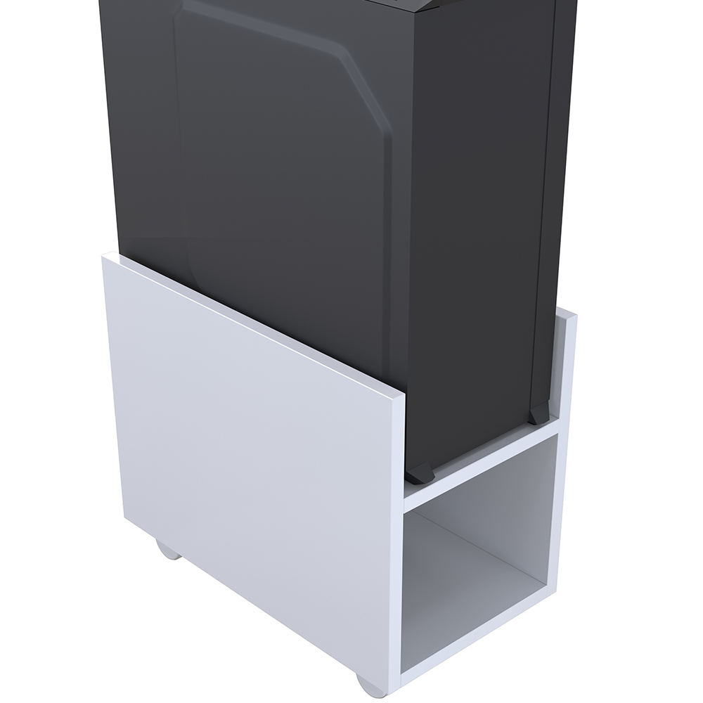 Suporte Para Cpu E Nobreak Com Rodízios Guide L03 Branco - Lyam Decor