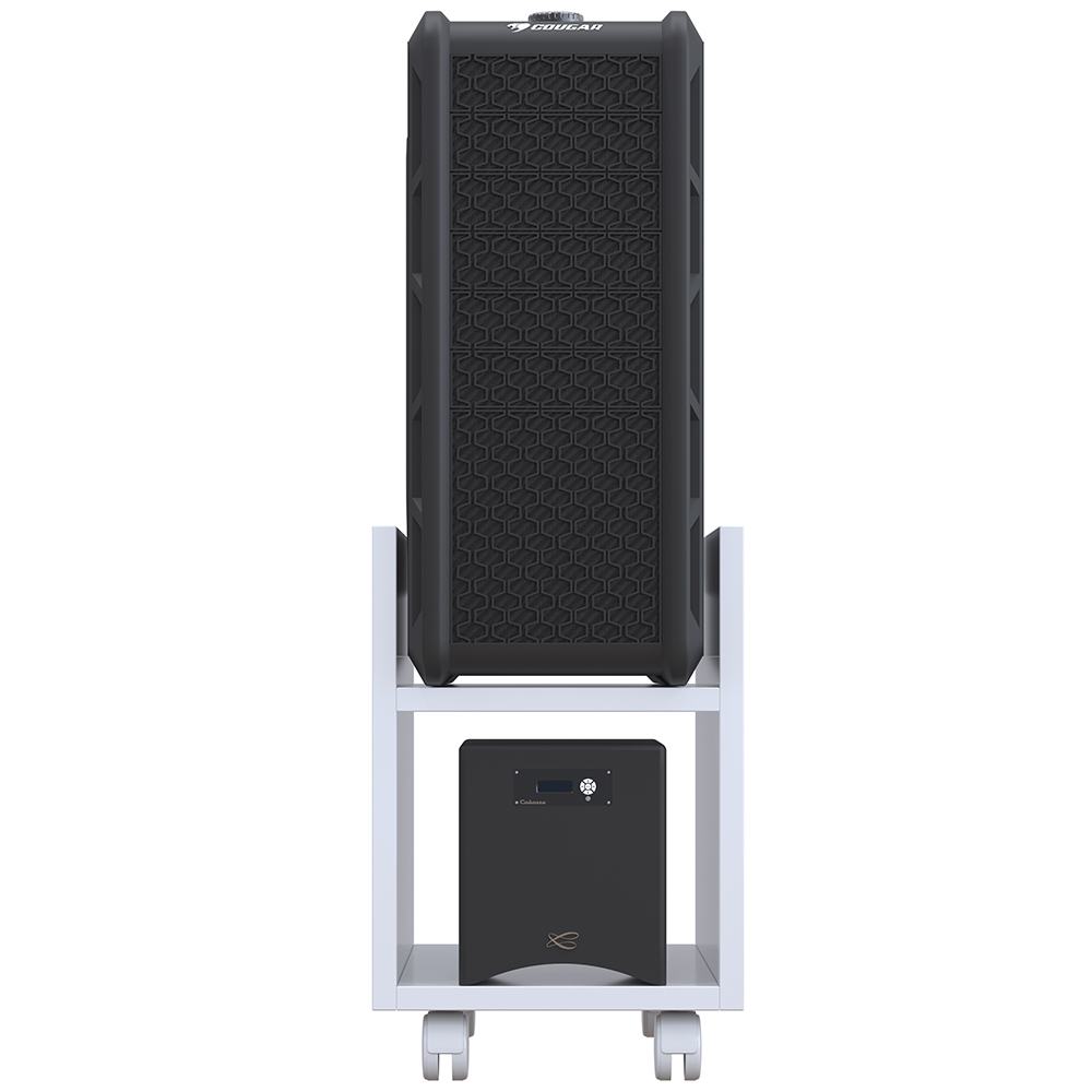 Suporte Para Cpu E Nobreak Com Rodízios Guide L03 Branco - Lyam Decor