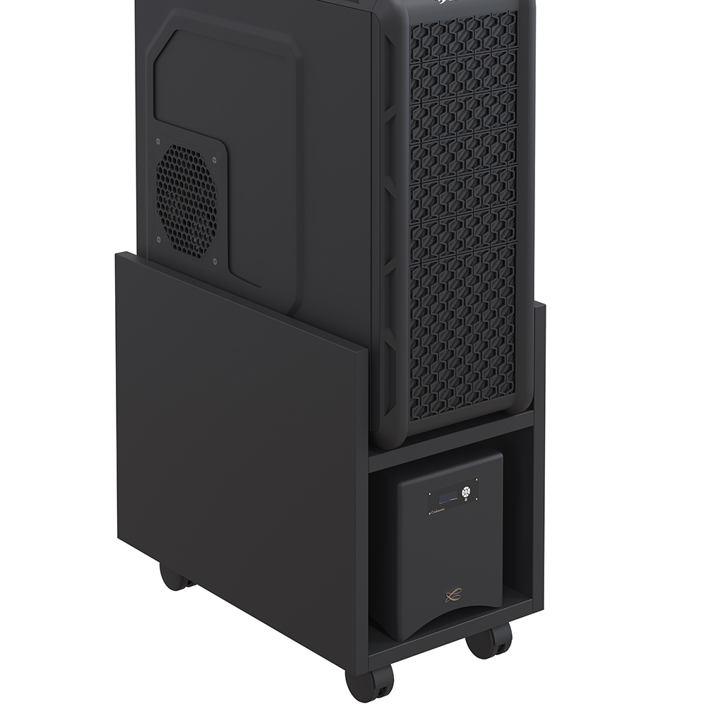 Suporte Para Cpu E Nobreak Com Rodízios Guide L03 Preto - Lyam Decor