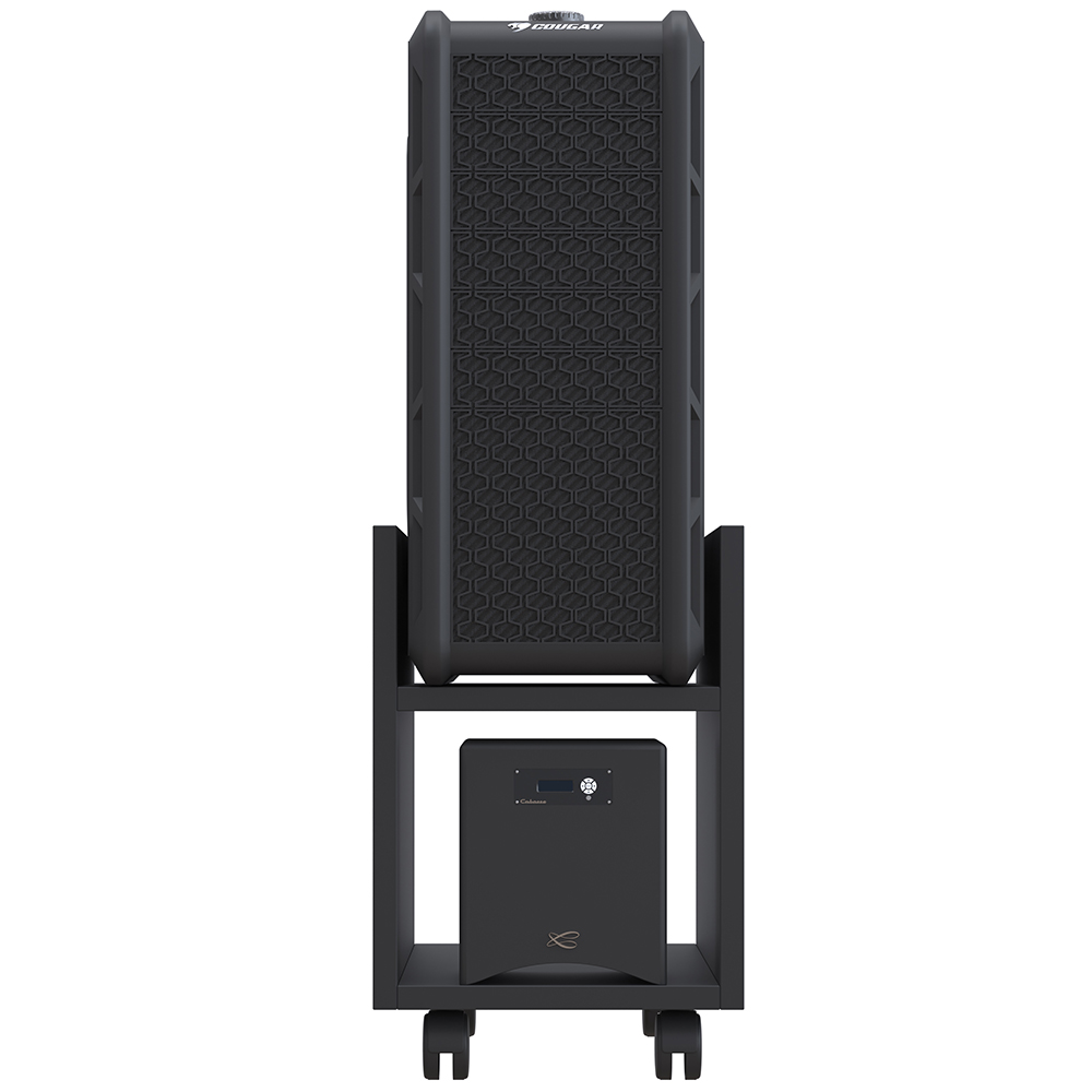 Suporte Para Cpu E Nobreak Com Rodízios Guide L03 Preto - Lyam Decor