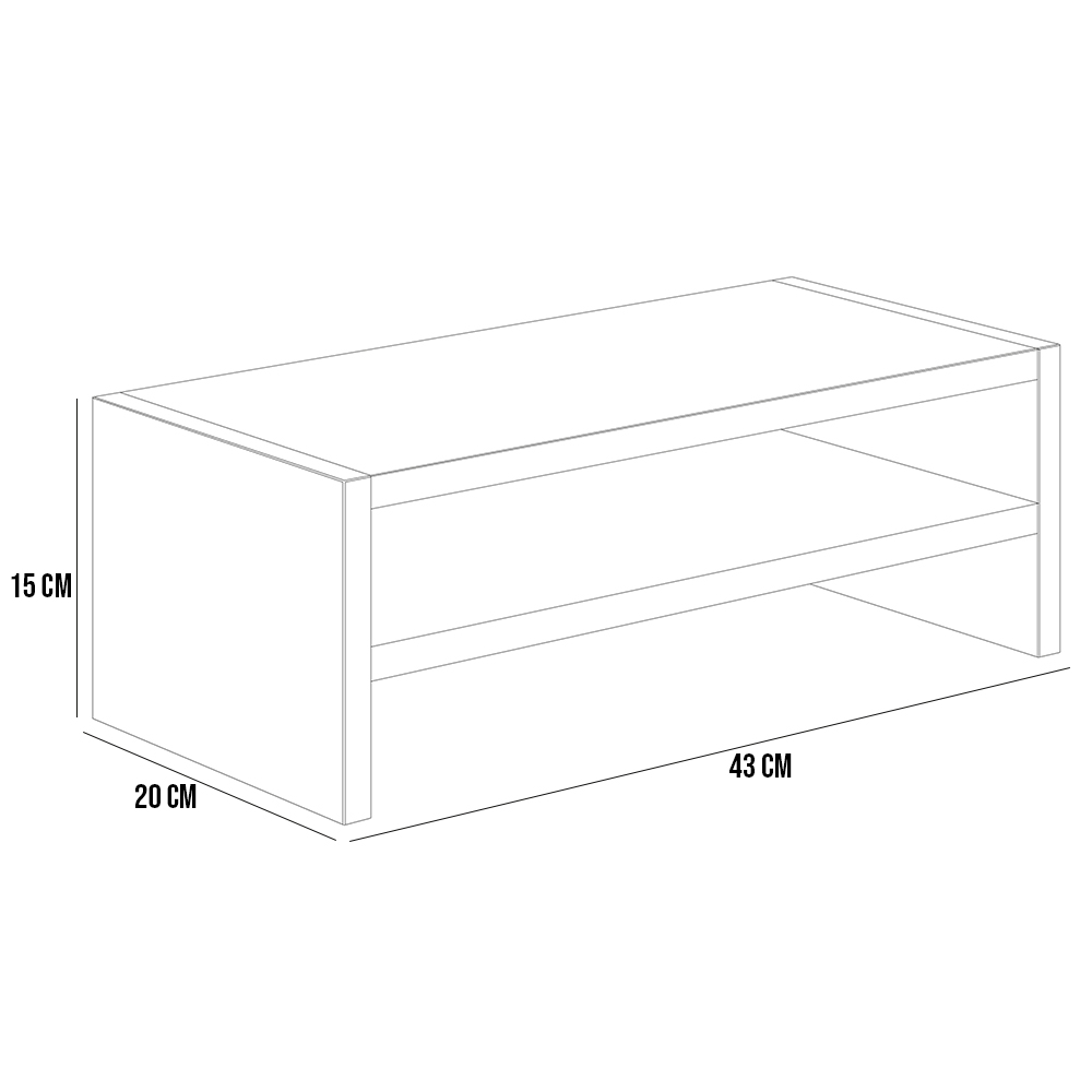 Suporte Para Monitor Stand Home Office Lap L03 Branco - Lyam Decor