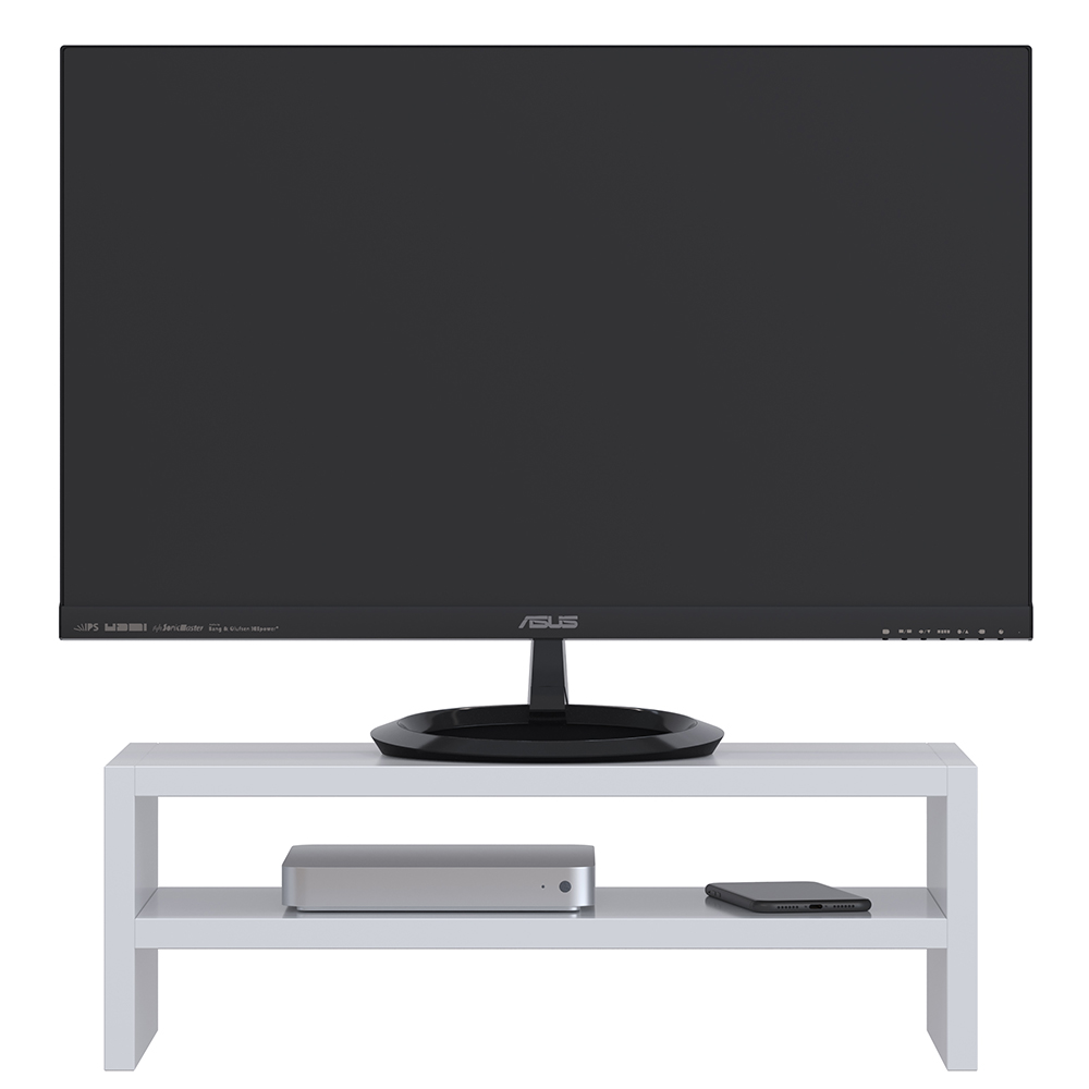 Suporte Para Monitor Stand Home Office Lap L03 Branco - Lyam Decor