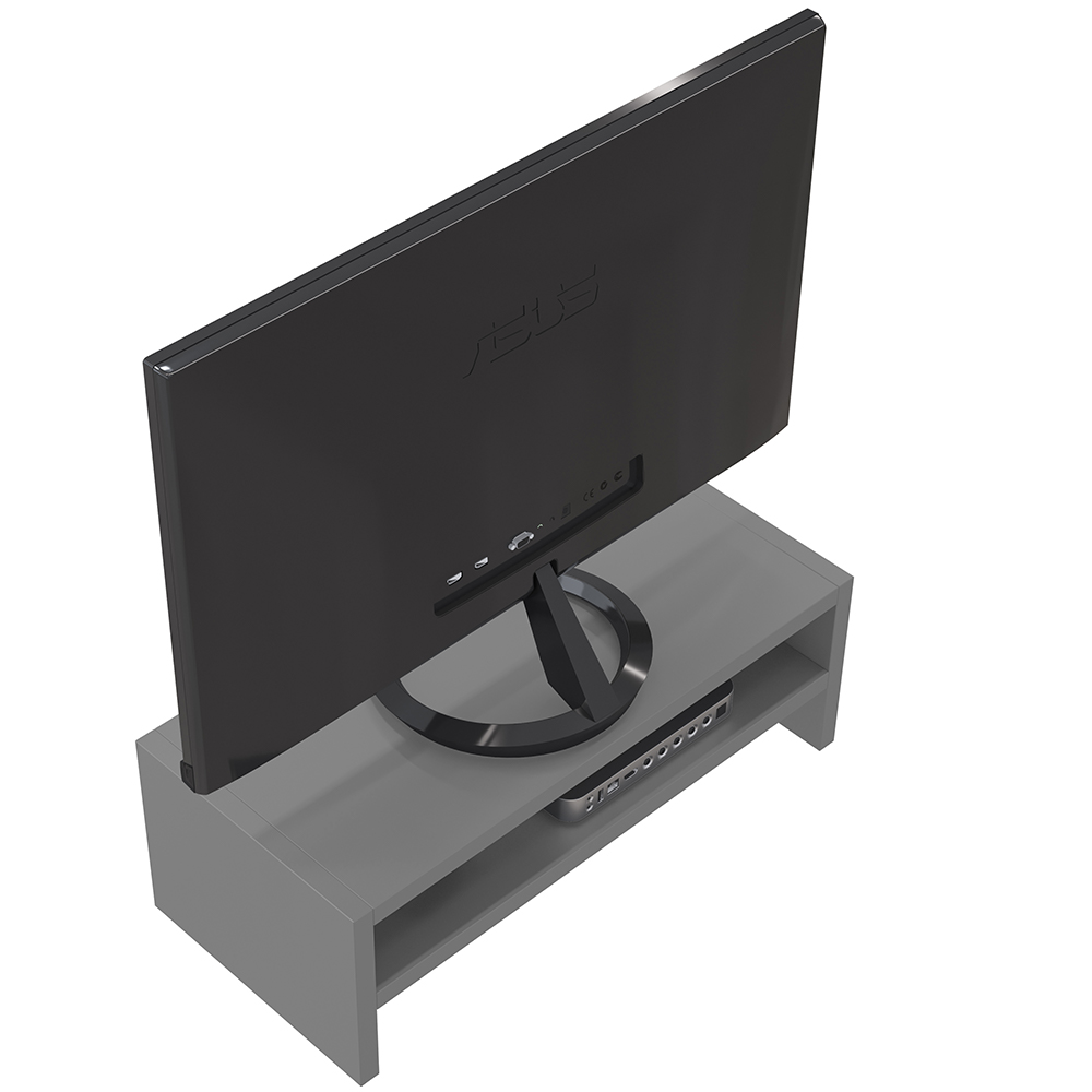 Suporte Para Monitor Stand Home Office Lap L03 Cinza - Lyam Decor