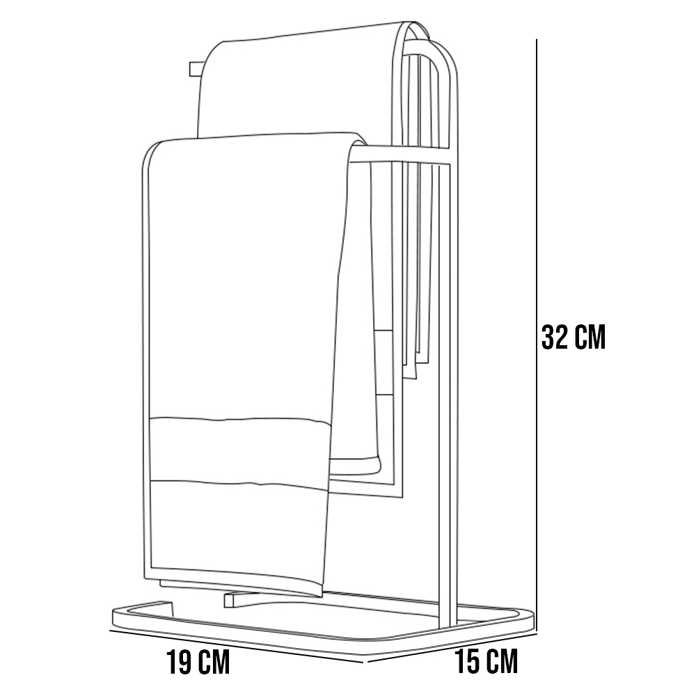 Suporte Porta Papel Toalha Isla Para Pia Bancada Lavabo Duplo Aço D01 Preto Fosco - Lyam Decor