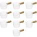 10 Molheiras Cremeira de Vidro 100ml Cabo de Bambu Lyor Cald