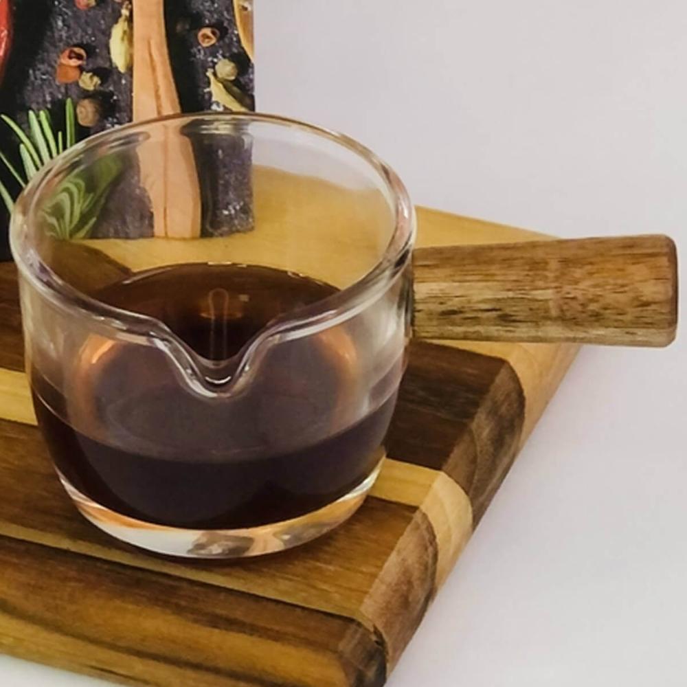 10 Molheiras Cremeira de Vidro 100ml Cabo de Bambu Lyor Cald