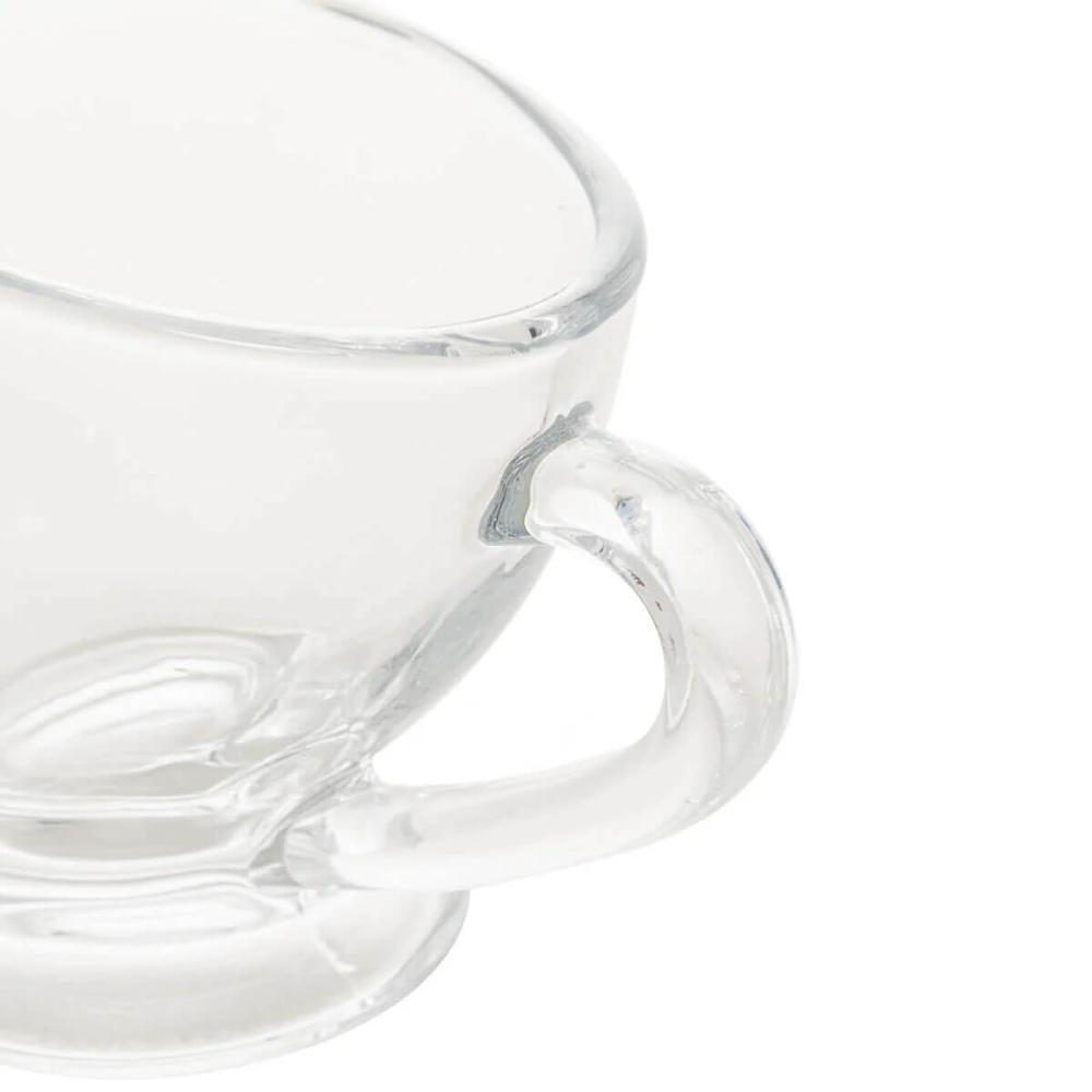 10 Molheiras de Cristal Lyor 180ml Alça Servir Azeite Molho