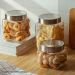 10 Potes Grandes de Vidro 1,7L com Tampa em Metal Rose Gold Porta Mantimentos Gastro Lyor