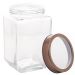 10 Potes Grandes de Vidro 1,7L com Tampa em Metal Rose Gold Porta Mantimentos Gastro Lyor