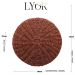 10 Sousplats Lyor Marrom 38cm Rattan Lugares Americano Plástico Trançado Restaurante