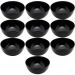 10 Tigelas Vidro Opalino 1,8L Lyor Cumbuca Sobremesas Diwali Black 21cm Buffet