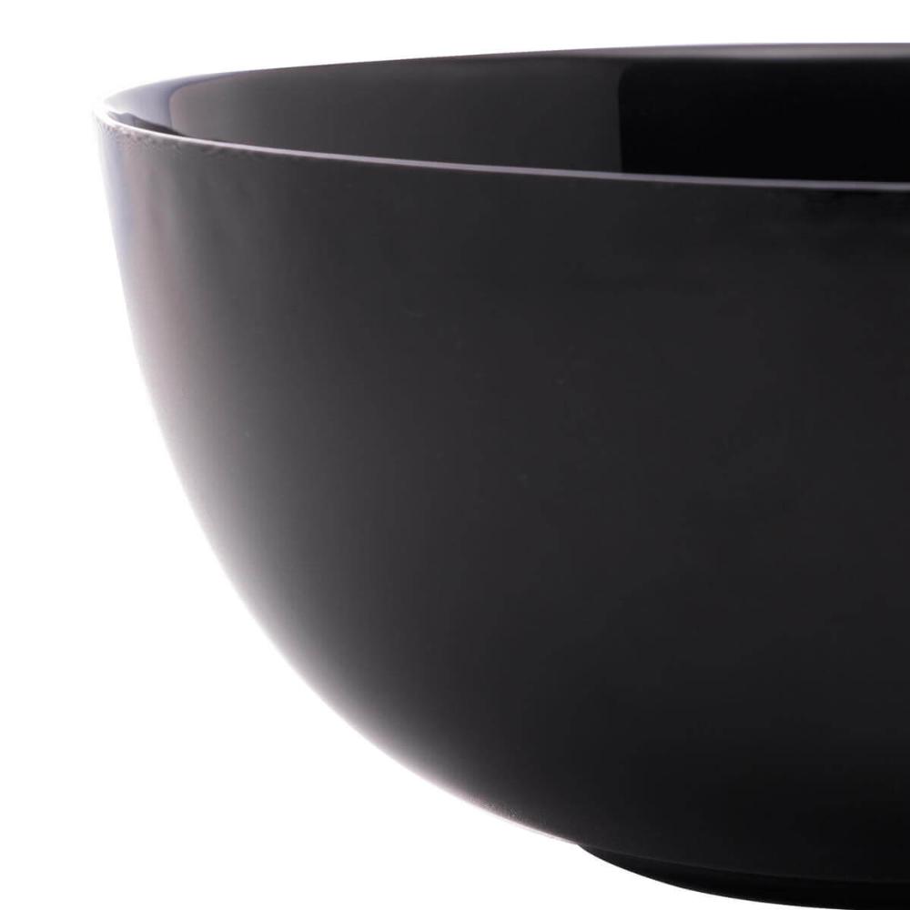 10 Tigelas Vidro Opalino 1,8L Lyor Cumbuca Sobremesas Diwali Black 21cm Buffet