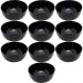 10 Tigelas Vidro Opalino 300ml Diwali Black 12x5cm Cumbuca Shimeji Saladas