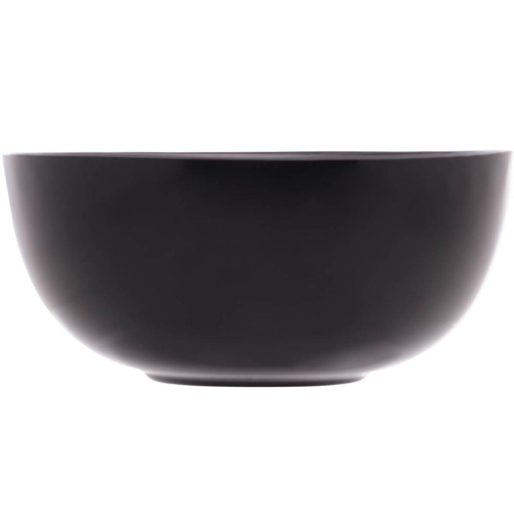 10 Tigelas Vidro Opalino 300ml Diwali Black 12x5cm Cumbuca Shimeji Saladas