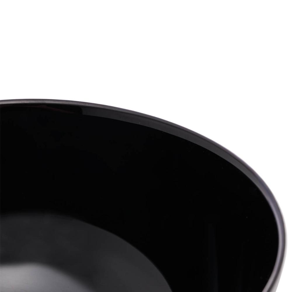10 Tigelas Vidro Opalino 300ml Diwali Black 12x5cm Cumbuca Shimeji Saladas