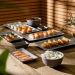 10 Travessas Melamina Servir Sashimi 29x14cm Restaurante Retangular Bandeja Lyor Granilite