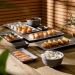 12 Bandejas Retangulares 29x14cm Travessa Melamina Servir Sushi Restaurantes Comida Japonesa Lyor