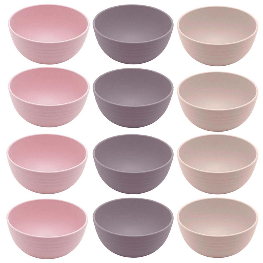 12 Bowls de Bambu Tigela Cumbuca 12x6cm Lyor Lines Sortidas