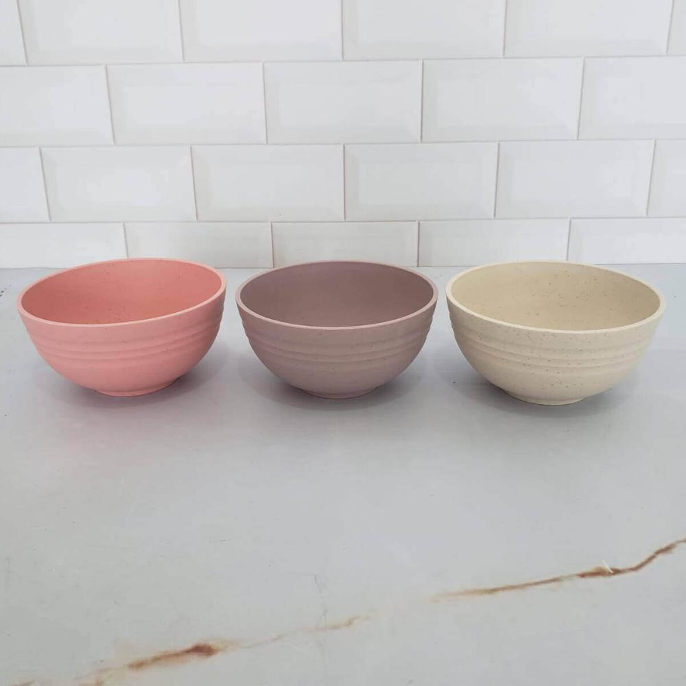 12 Bowls de Bambu Tigela Cumbuca 12x6cm Lyor Lines Sortidas