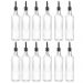 12 Garrafas de Vidro Lyor 500ml com Bico Dosador Para Azeite ou Vinagre Vegas Transparente