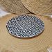 12 Pratos Sobremesa Raso Porcelana 19,5cm Egypt Lyor Decorado Preto e Branco