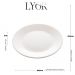 12 Pratos de Sobremesa Porcelana 20,5cm Clean Lyor Restaurante Eventos Mesa Posta