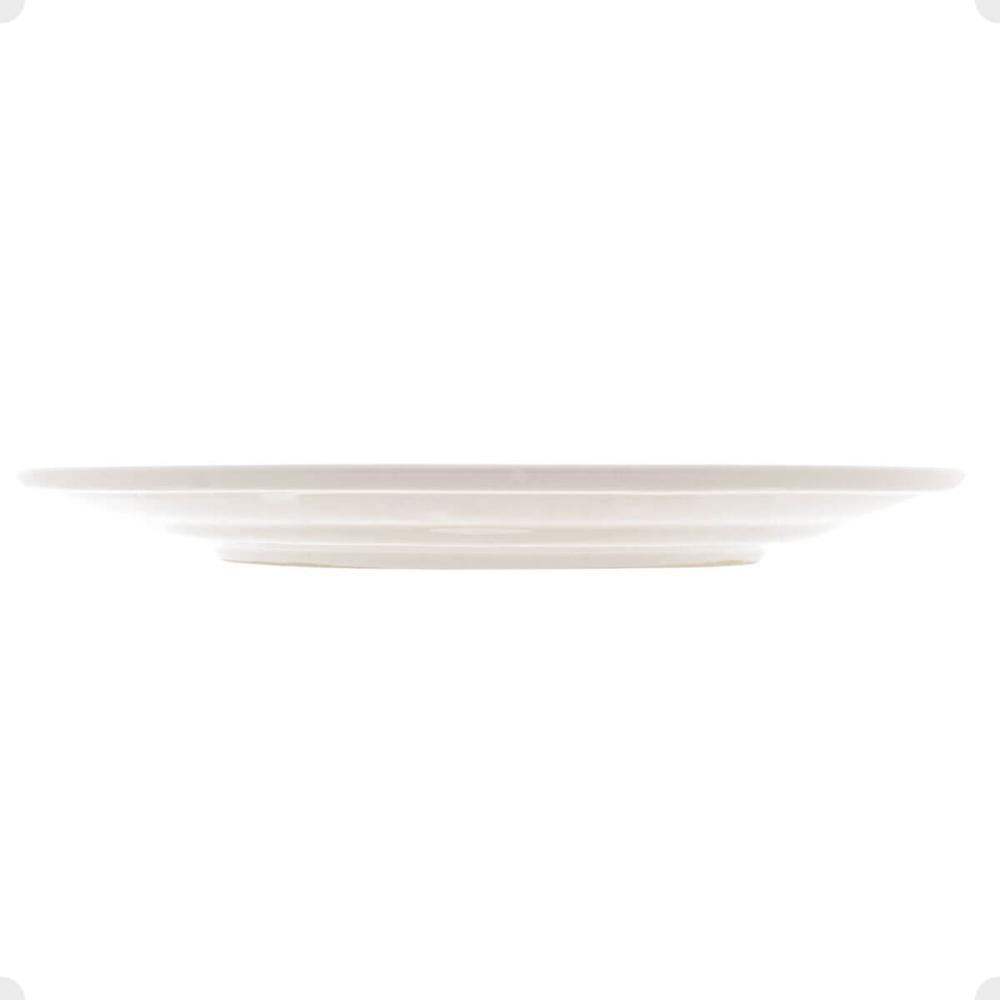 12 Pratos de Sobremesa Porcelana 20,5cm Clean Lyor Restaurante Eventos Mesa Posta