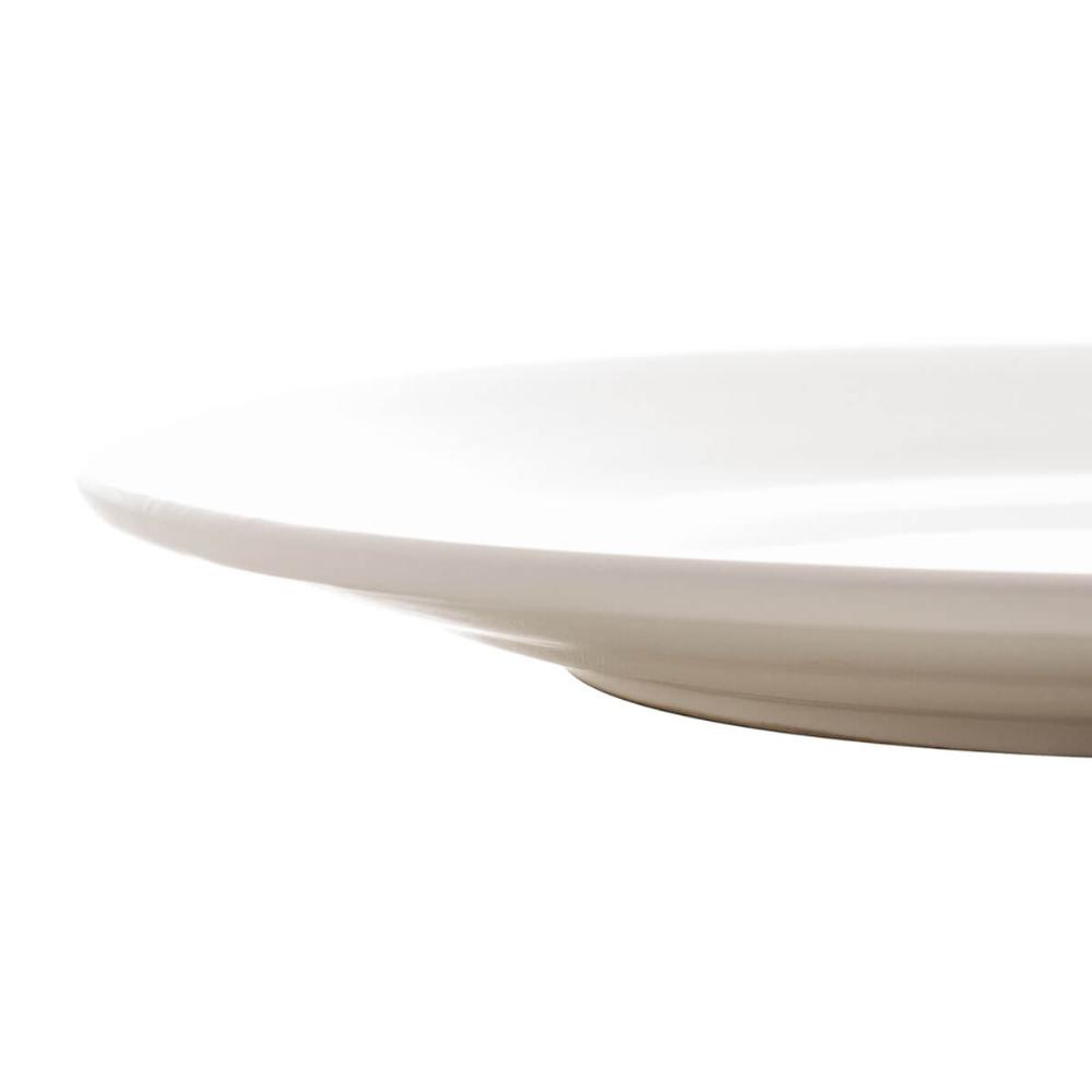 12 Pratos de Sobremesa Porcelana 20,5cm Clean Lyor Restaurante Eventos Mesa Posta