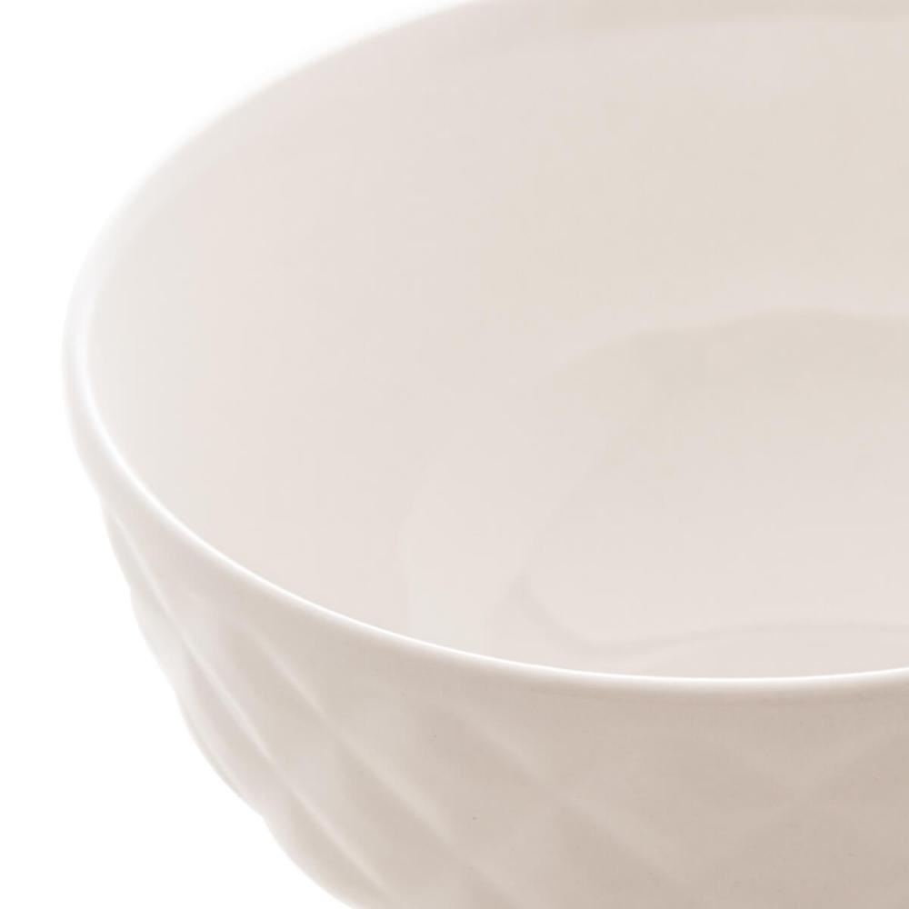 12 Tigelas de Porcelana Branca 280ml Bowls Lyor Diamond para