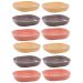 12 Travessas Lyor Petiscos Bowls de Bambu Coloridos 14,5x3cm Sobremesas