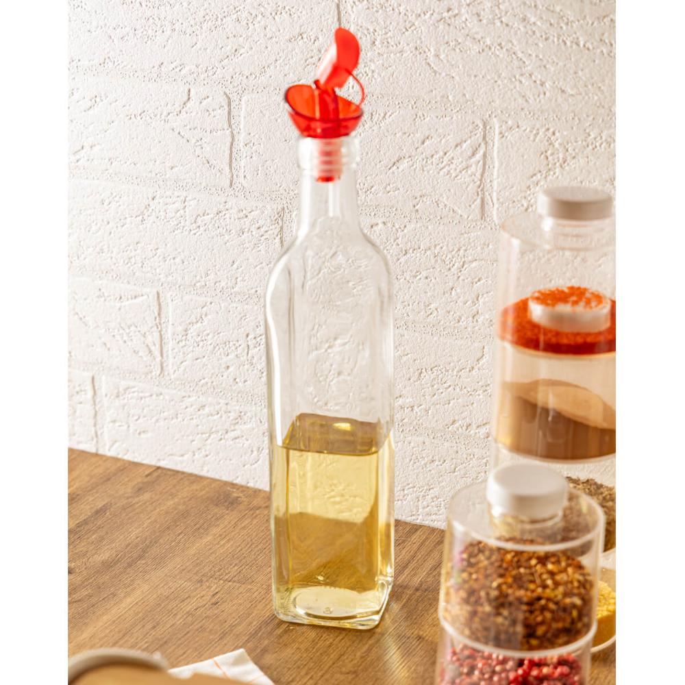 2 Garrafas de Vidro Azeite e Vinagre 510ml 270ml Lyor Bico D