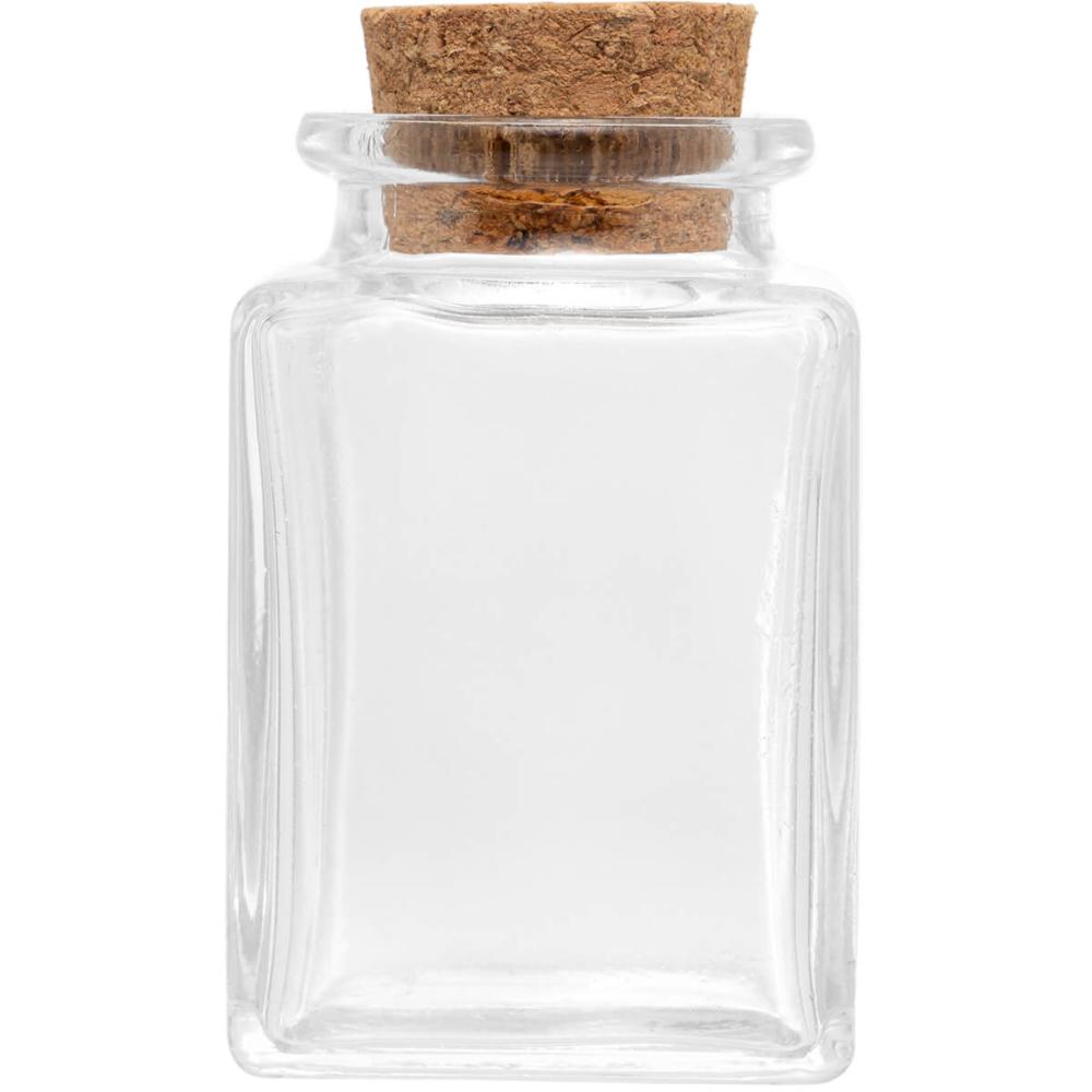2 Mini Potinhos Porta Temperos 90ml Lyor com Tampa de Rolha Pote para Lembrancinha