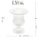 2 Vasos de Vidro Decorativo Lyor Renaissance Pequenos 11x14,5cm para Flores Hall de Entrada