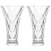 2 Vasos de Vidro Lyor Diamond Transparente 13x20cm Decorativ