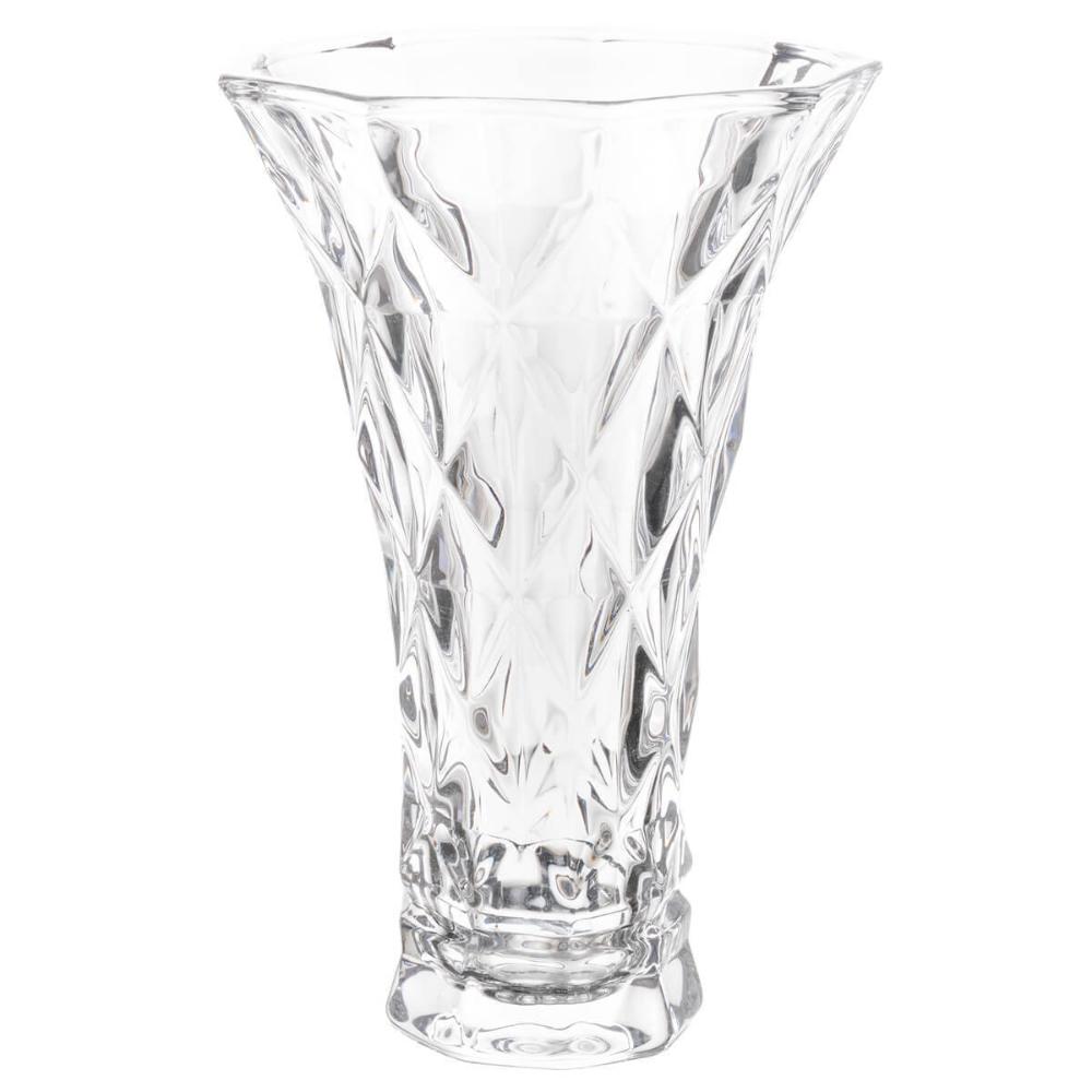 2 Vasos de Vidro Lyor Diamond Transparente 13x20cm Decorativ