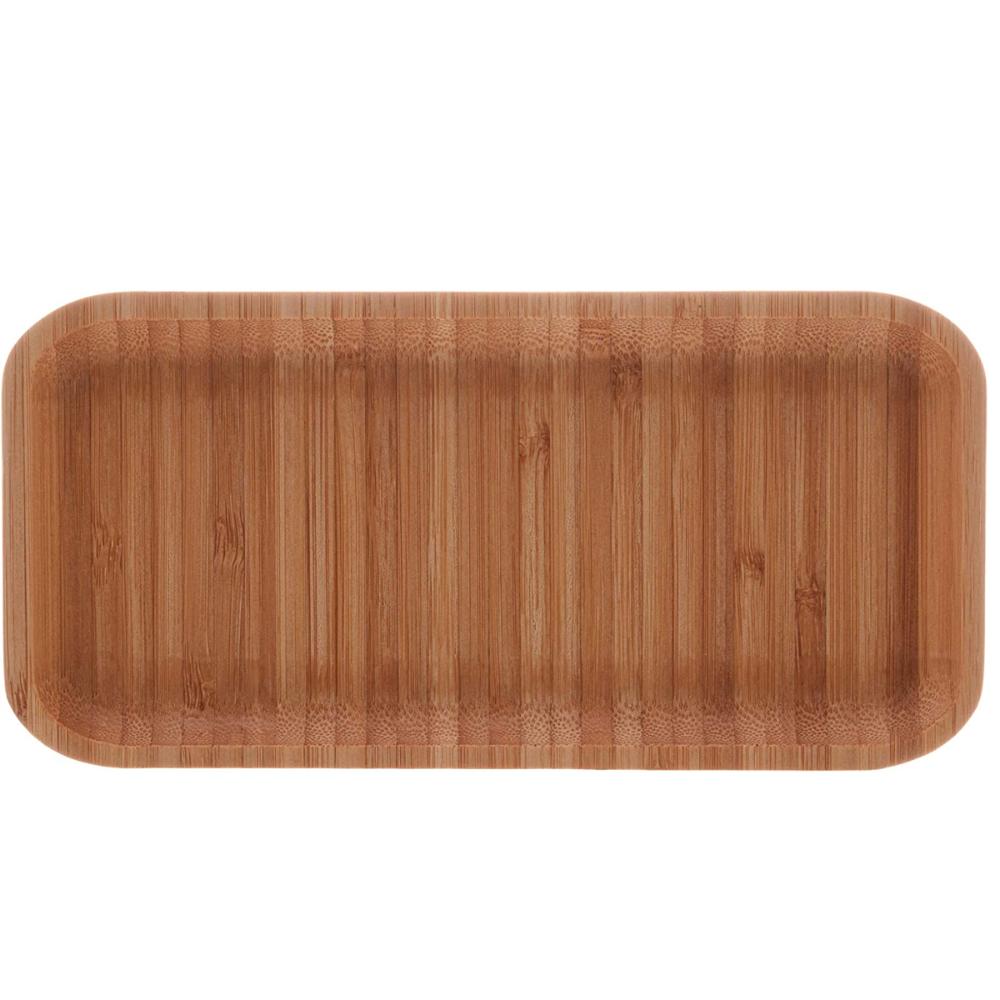 20 Bandejas de Bambu Retangular para Cozinha 20x10cm Petisqu