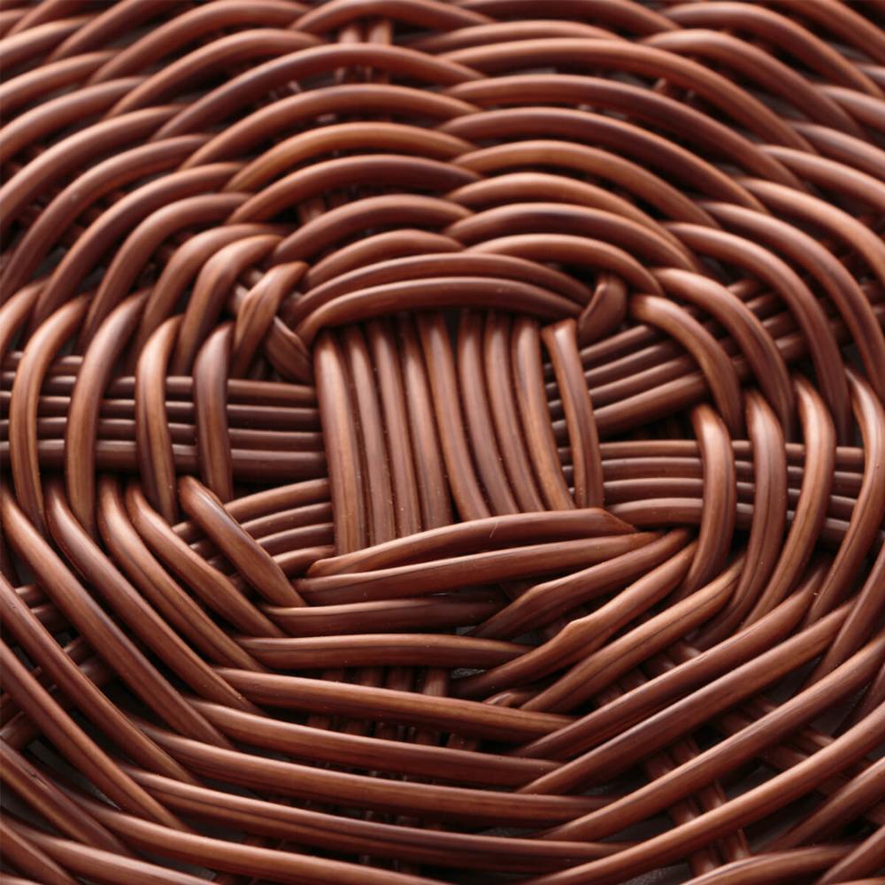 24 Sousplat Jogo Americano Marrom 38cm Plástico Trançado de Mesa Rattan Lyor