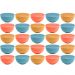 25 Cumbucas Plástica Bambu 500ml Bowls Coloridos Lyor Restau