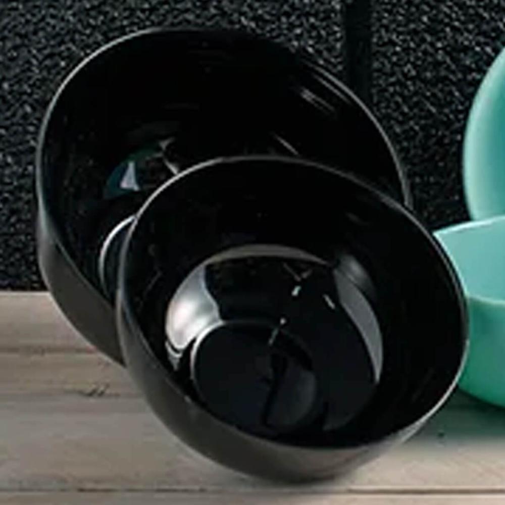 25 Cumbucas Vidro Opalino 300ml Bowl Tigela Restaurante Diwali Black 12x5cm