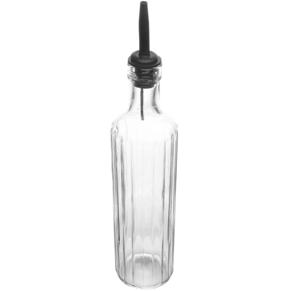 3 Garrafas para Azeite Vinagre de vidro 500ml Bico Dosador Lyor Transparente Vegas