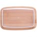3 Manteigueiras de Bambu com Tampa Plástica Lyor 19x12,5x6cm Queijeira Mesa Posta