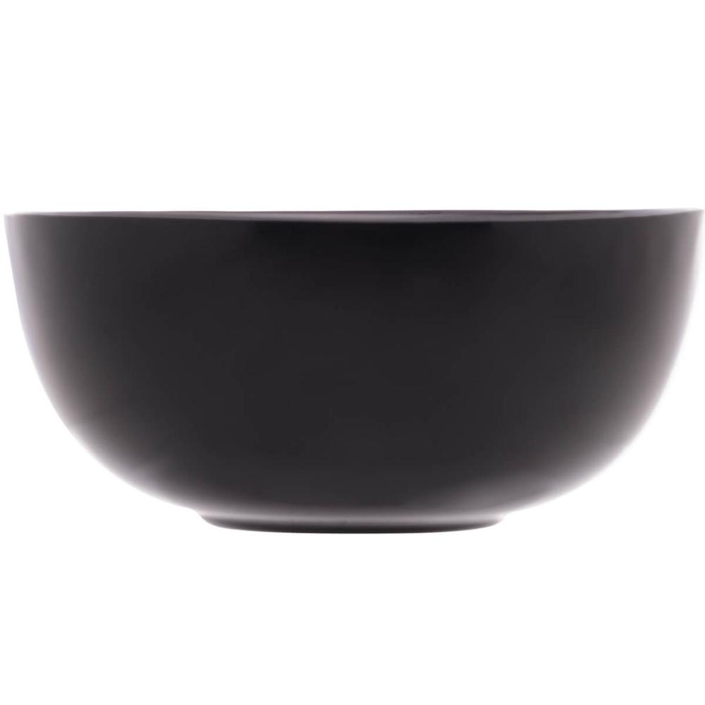 4 Bowls Vidro Opalino 300ml Cumbuca Servir Diwali Black 12x5cm Cereal