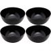4 Bowls de Vidro Opalino 1,8L Diwali Black Lyor 21cm Tigela Saladeira Cumbuca